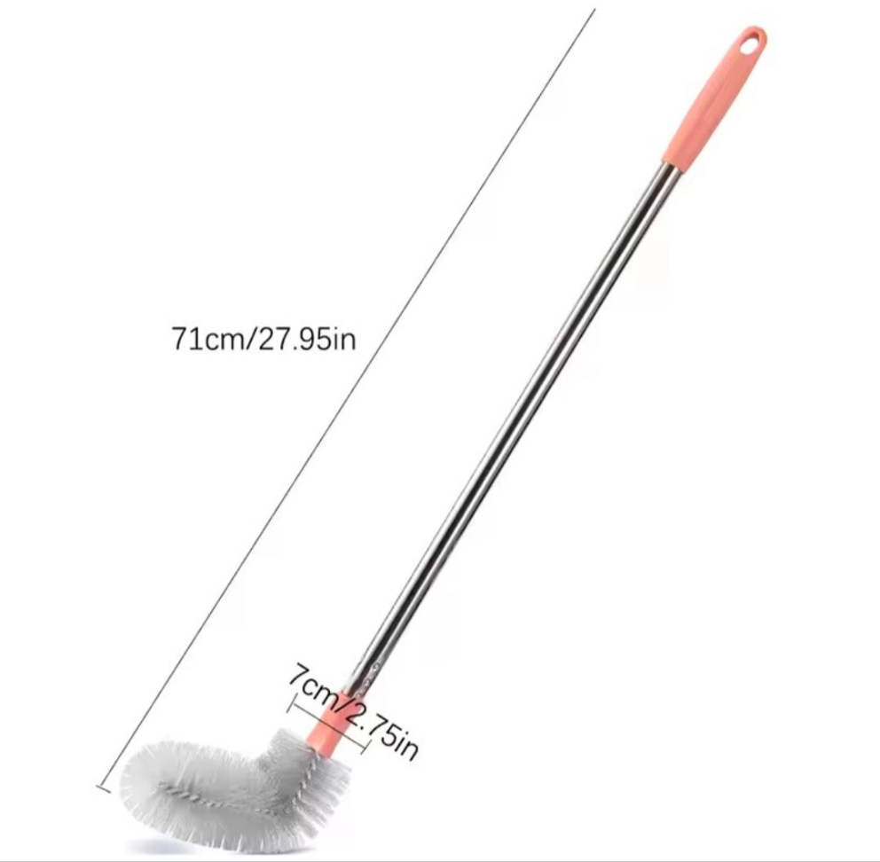 Household Bucket Washing Brush With Stainless Steel Rod Plastic Water Dispenser Water Bucket Cleaning Brush Cleaner Gadgets