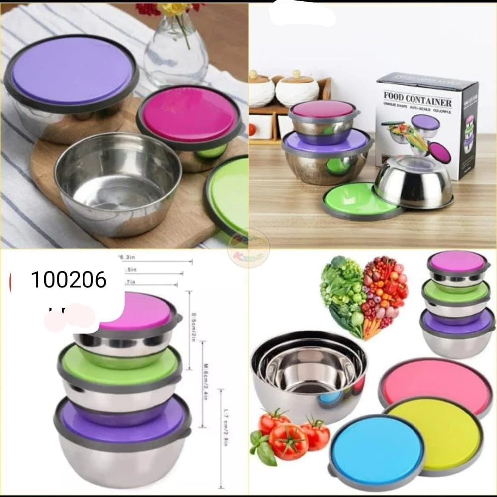 3 Pcs Food Container Set – Airtight, Leak Proof & Durable