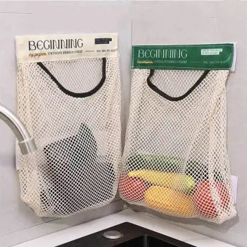 Hanging Mesh Trash Bag Holder – Reusable & Space-Saving