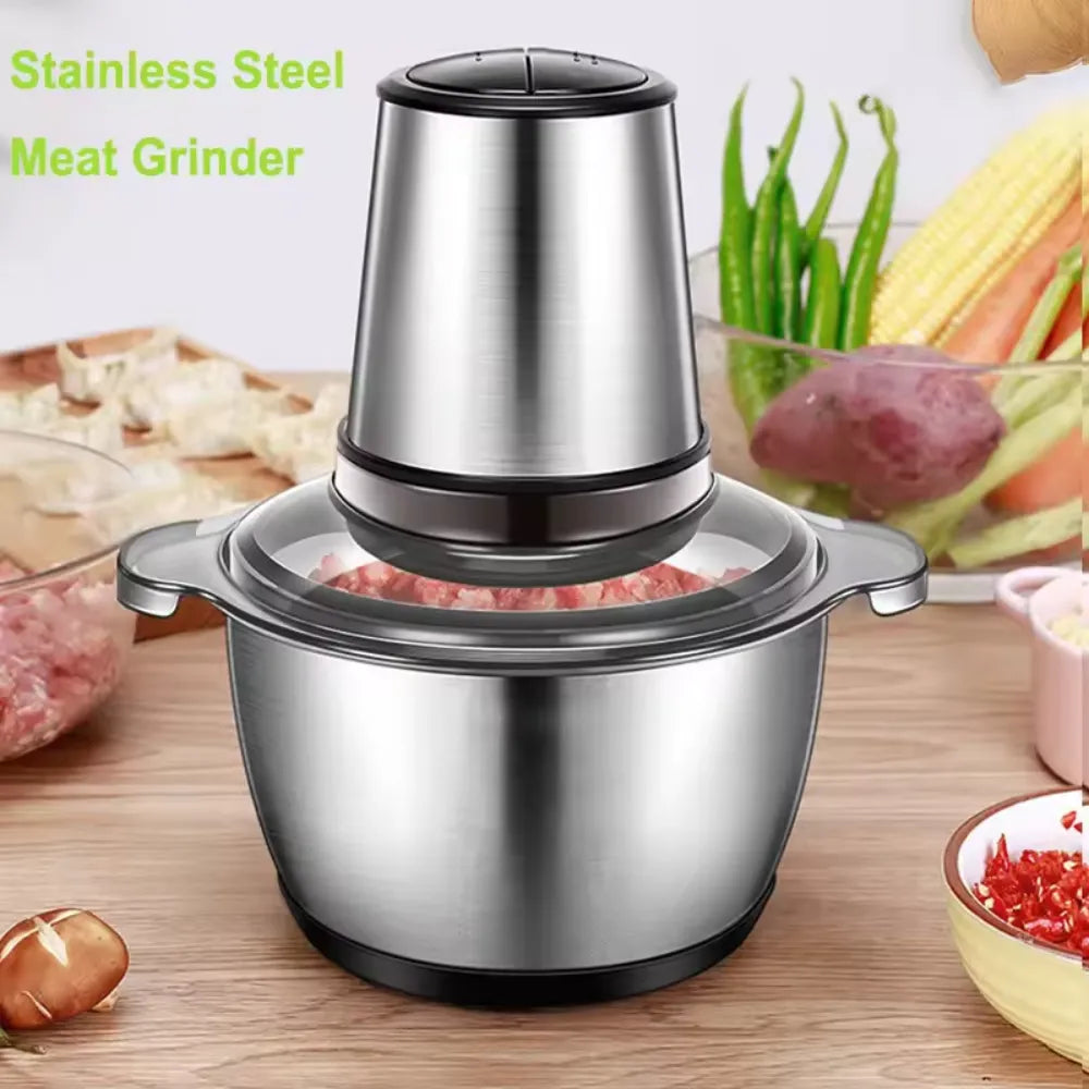 Silver Crest 3 Litre Household Stainless Steel Meat Grinder Blender Chopper