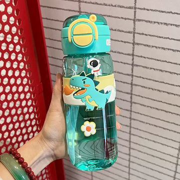 Aesthetic Capybara Water Bottle  – Dual Straw & Leakproof Lid