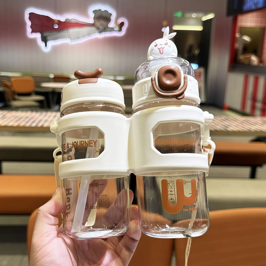 Double Insulated Plastic Water Bottle 1000ml – Leakproof & BPA-Free