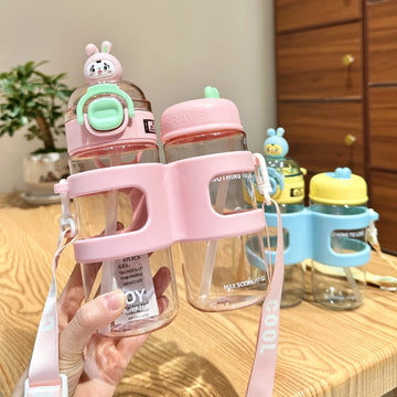 Double Insulated Plastic Water Bottle 1000ml – Leakproof & BPA-Free