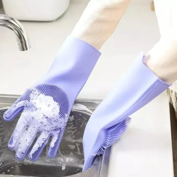 Silicone gloves 1 Pair Dishwashing Cleaning
