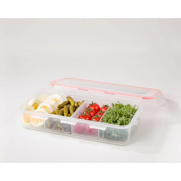 Plastic food Container 4 Section Box 1.8LTR