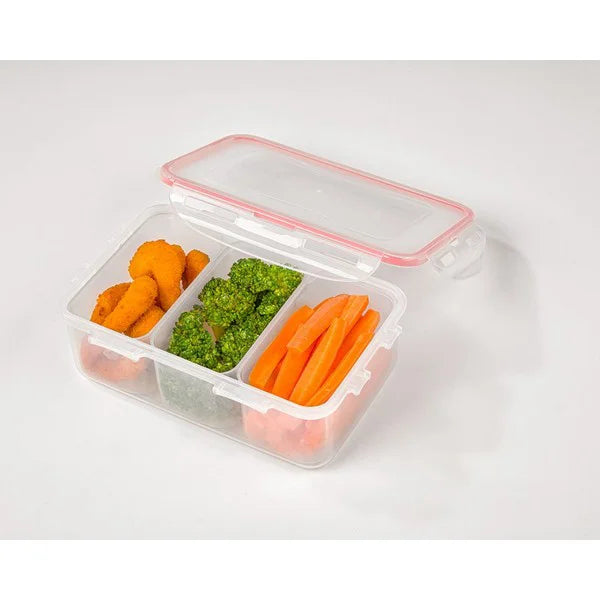 Plastic food Container 3 Section Box
