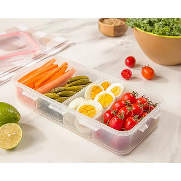 Plastic food Container 4 Section Box 1.8LTR
