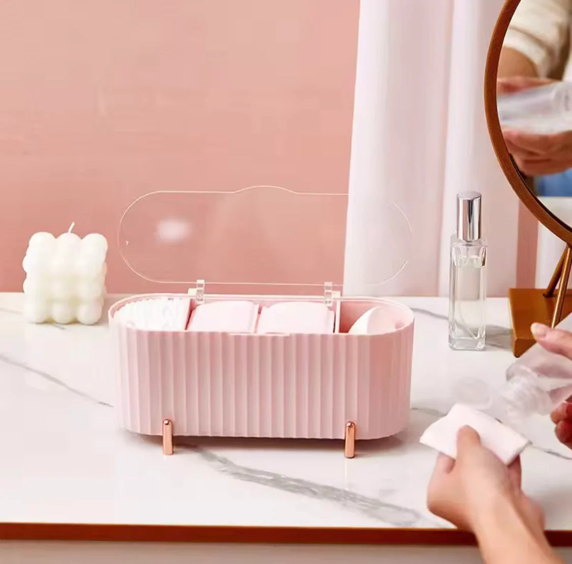 Makeup Storage Box for Cotton Pads & Beauty Tools