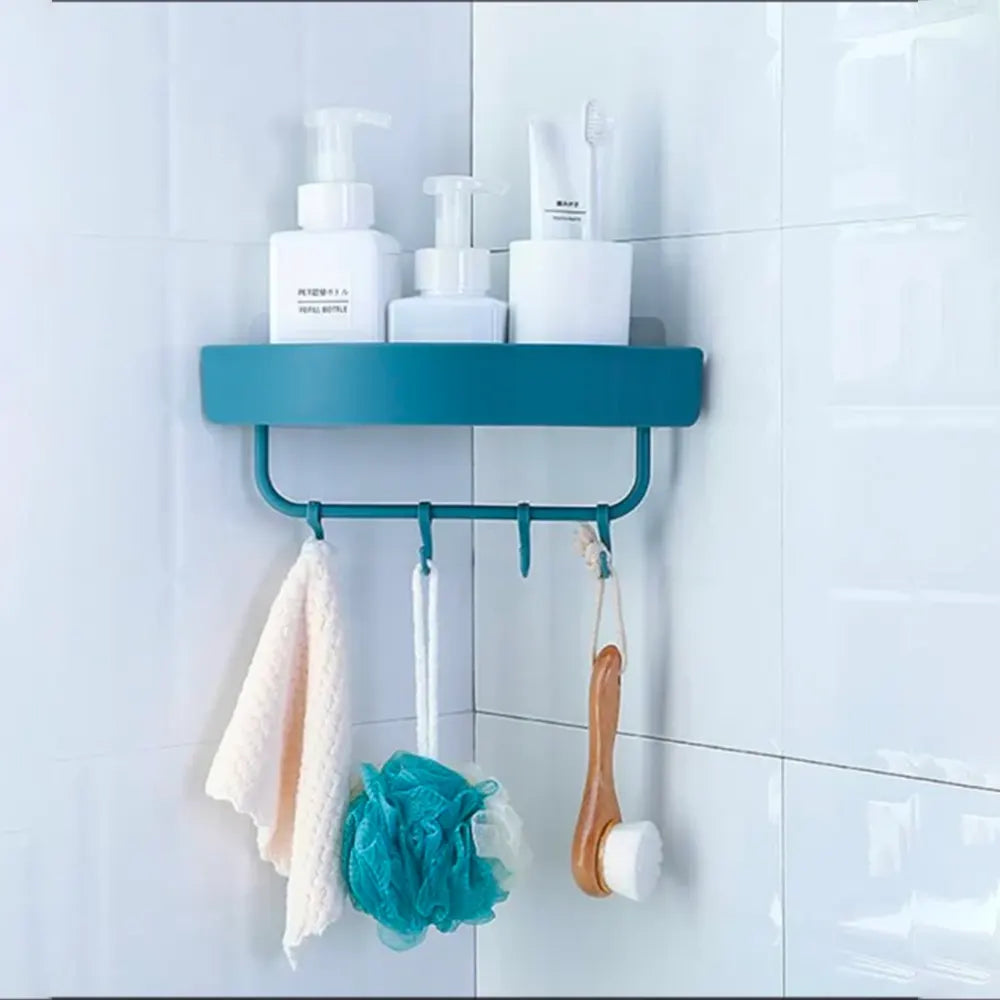 Bathroom Corner Shelf Without Drilling Origanizer Toilet Shampoo Gal Storage Basket Decoratioe Shower Rack Holder Accessories