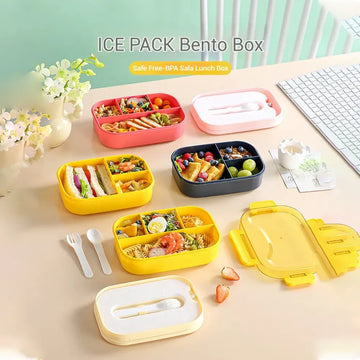 Durable 3 Compartment Lunch Box for Meal Prep & Portion Control
