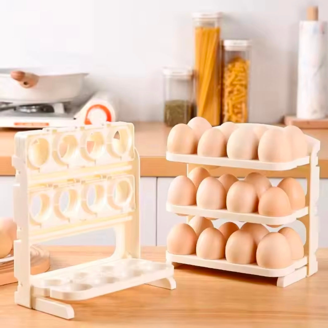 Home Use Large Capacity 24 Grids Egg Refrigerator Storage Box Special Design Egg Tray for Household Plastic Material