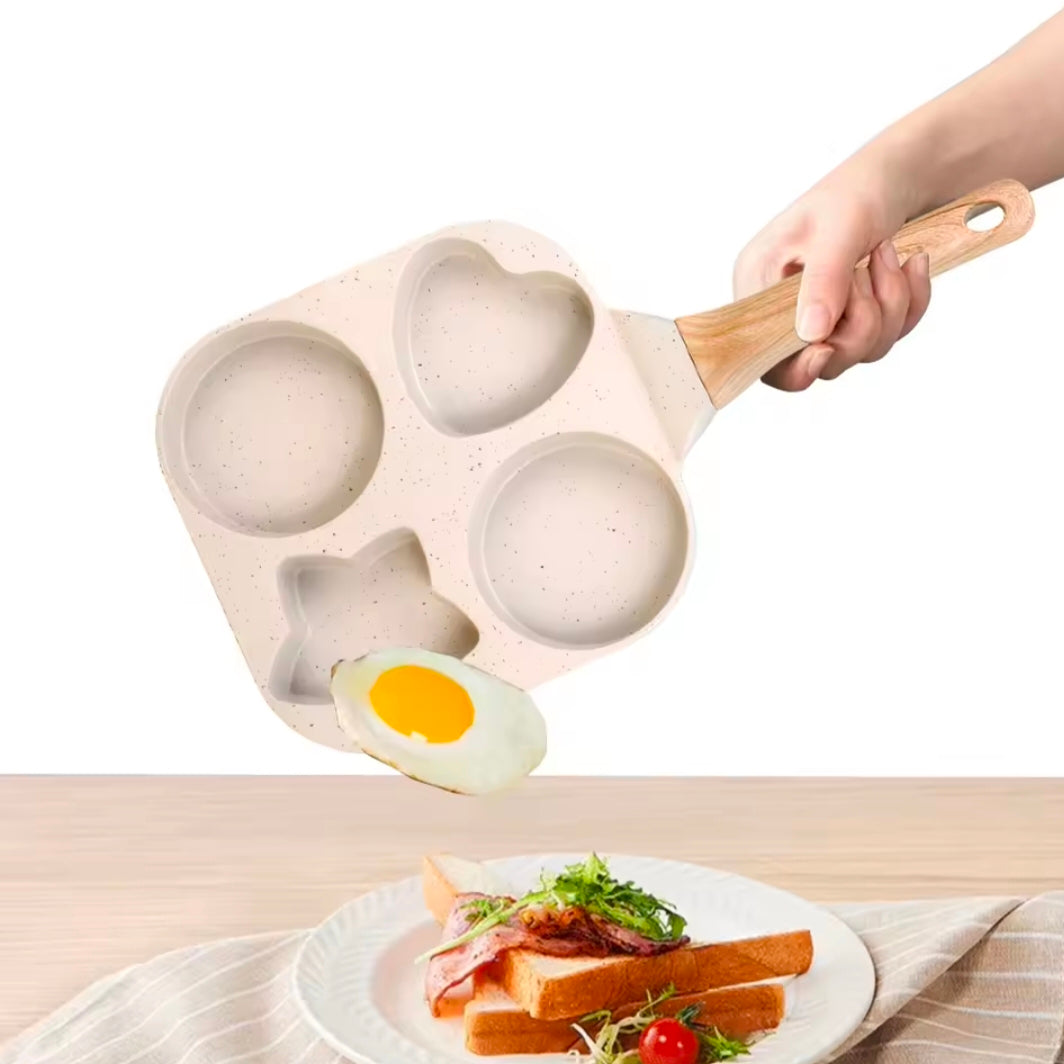 Frying Pan Nonstick Grill Pan 4- Cup Egg Frying Pan for Gas Stove and Induction Cookware