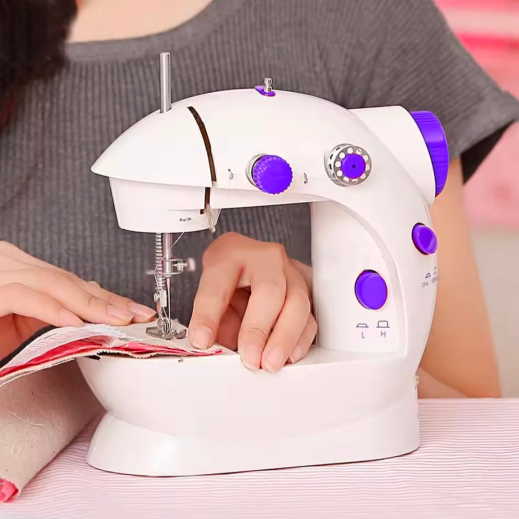 Household Sewing Machine Portable Electric Sewing Machines with Light and Speed Control for Beginner DIY Home Sewing Accessories