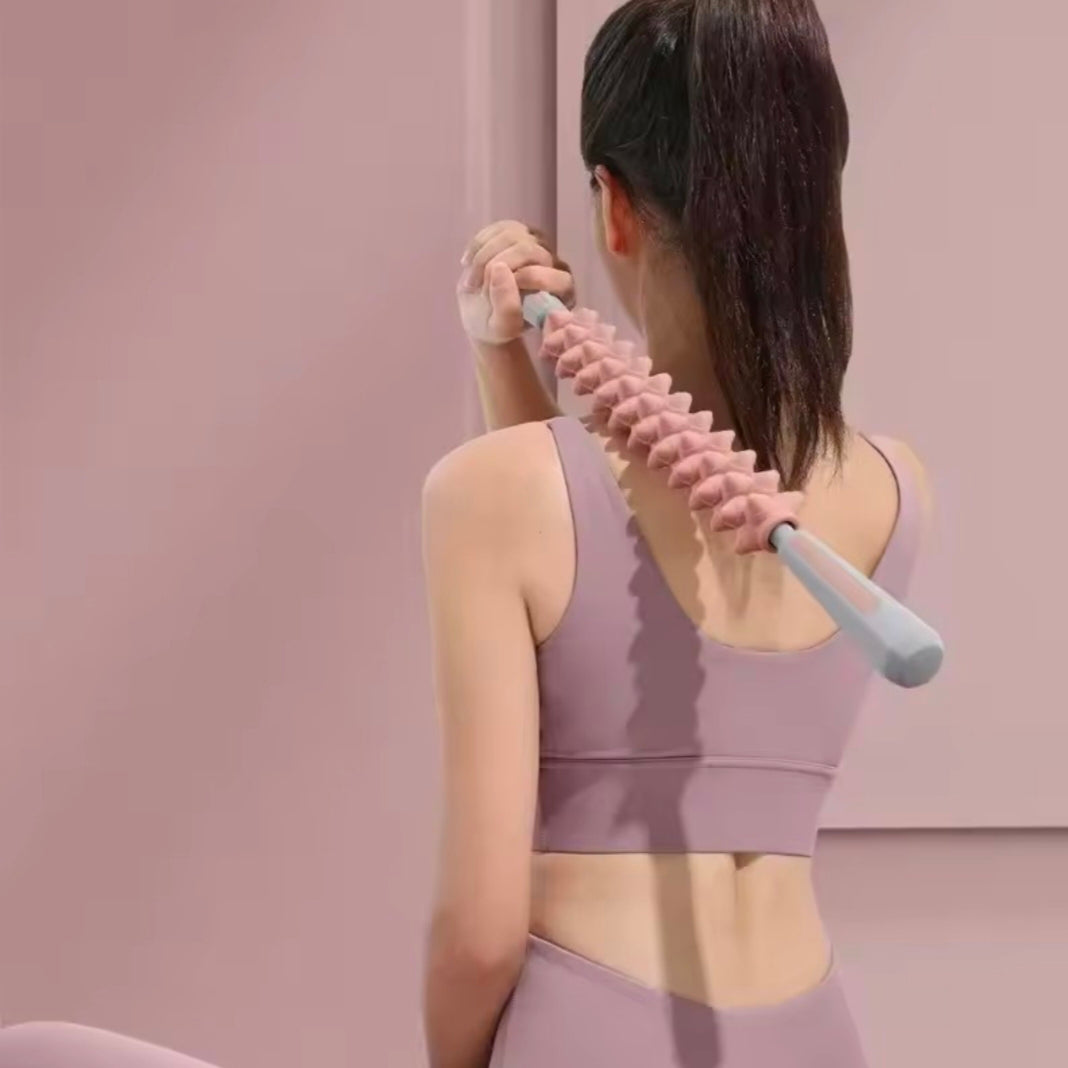 Yoga Massage Stick Yoga Fitness Wolf Teeth Muscles Massage Stick Calves Thighs Quadriceps Arm Forearm Relaxation Artifact Roller