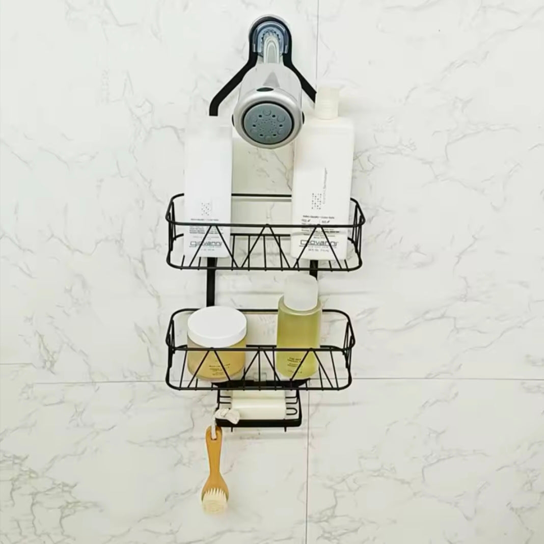 Hanging Shower Organizer Bathroom Shelf With Soap Holder Metal 3 Layers Shower Storage Shelves Bathroom Accessories Storage Rack