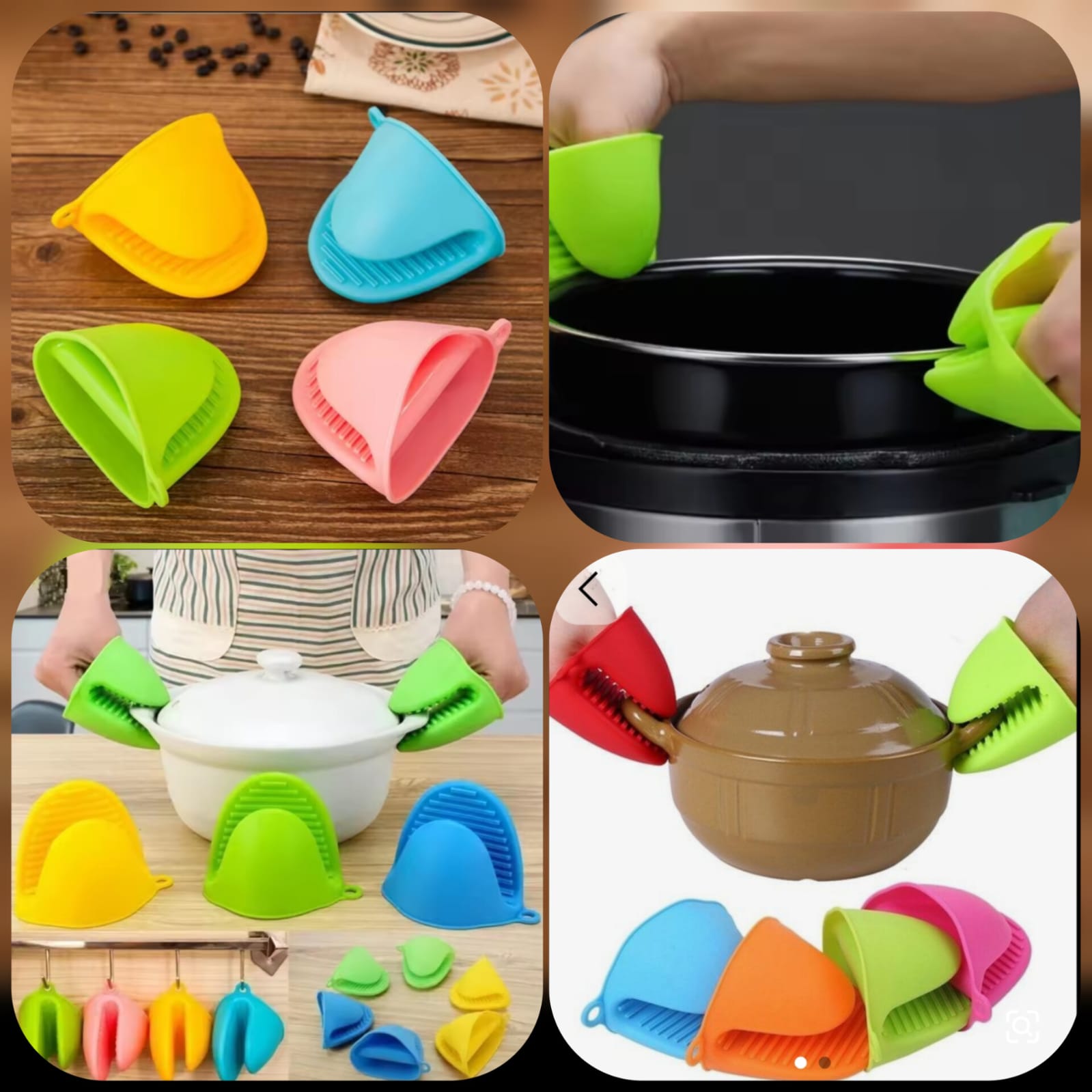 Silicone Head-Resistant Clamp Gloves for Microwave Ovens Special Anti-Slip Finger Covers for Kitchen Hight-Temperature Resistant