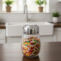 Gold Plastic Jar by Happy Crown – Multi-Purpose Storage Container
