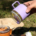 350 ml Glass Sipper Cup With Handle Lip & Straw Leak Proof