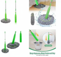 Dehydrated Mop 2- in- 1 Self- twist 360 Degree Rotation Ultrafine Microfiber Heads Water   Mop Stain - Removing Upright Storage Mop