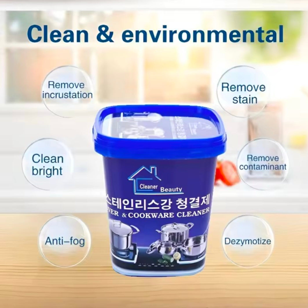 All Purpose Cleaner, Stainless Steel Cleaning Paste Powerful Cookware Rust Removal Cleaning Paste, kitchen Stainless Steel Cleaner