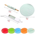 Silicone Dough Mat And Non-stick Rolling Pins Set Kneading Pad Anti-Slip Pastry Boards For Pizza Pastry Bread Baking Tools