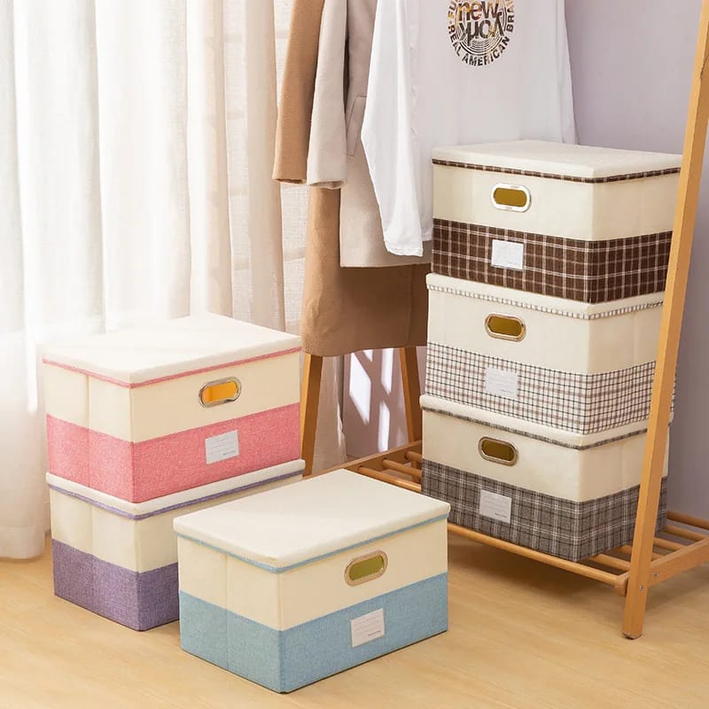 Storage Box with Cover – Durable Organizer for Clothes & Accessories