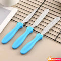 3-Piece Stainless Steel Cream and Cake Decorating Spatula Set with Plastic Handle