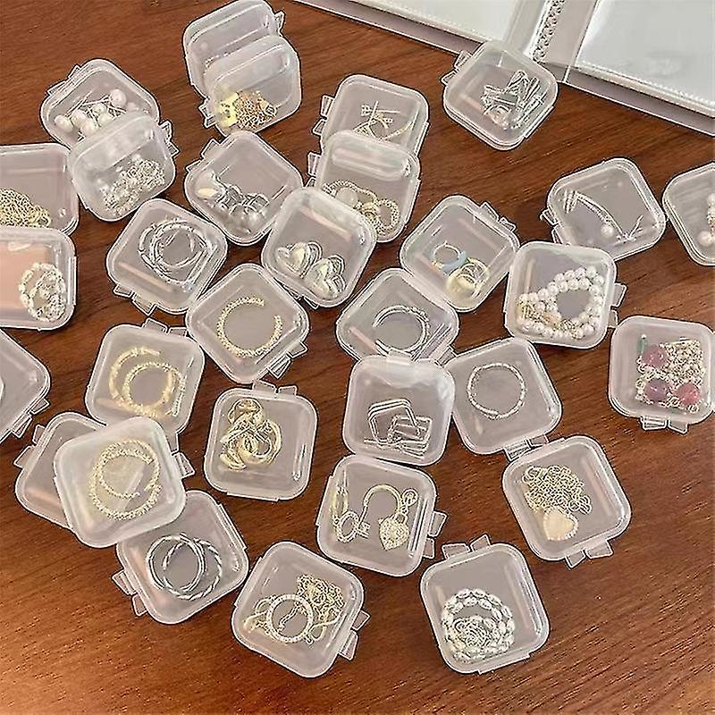 Pack of 10 Plastic Mini Jewellery Boxes – Storage & Gift Packaging