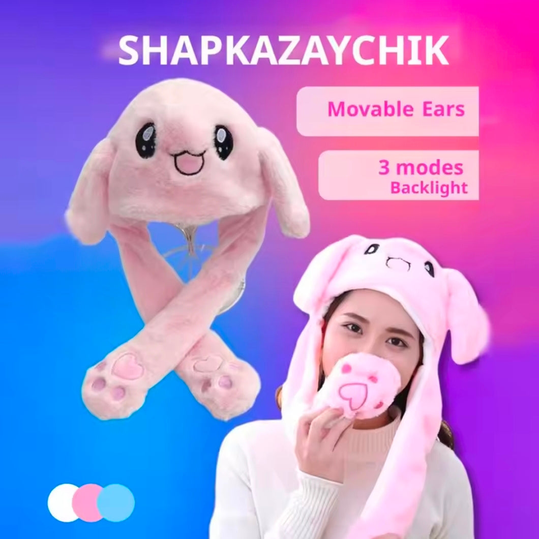 Cute Caps Plush Embroidery Women Hat Gift For Kids Children Girls Boy Wrap Warm Dancing Rabbit Ear Hat