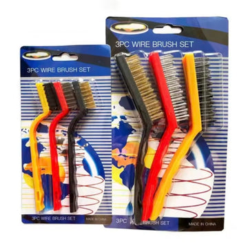 3Pcs Stainless Steel Bruh Brass Cleaning Brush Polishing Rust Remove Metal Wire Burring Cleaning Tool Family
