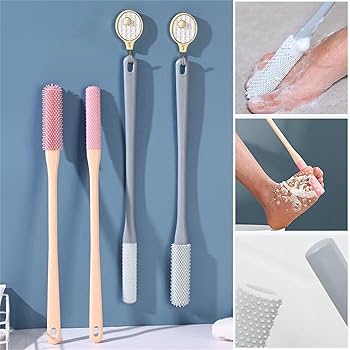 Long Handle Foot Brush Soft Bristles Cleaning Toe Gaps Dead Skin Removal Shower Bath Tool Elderly Foot Care
