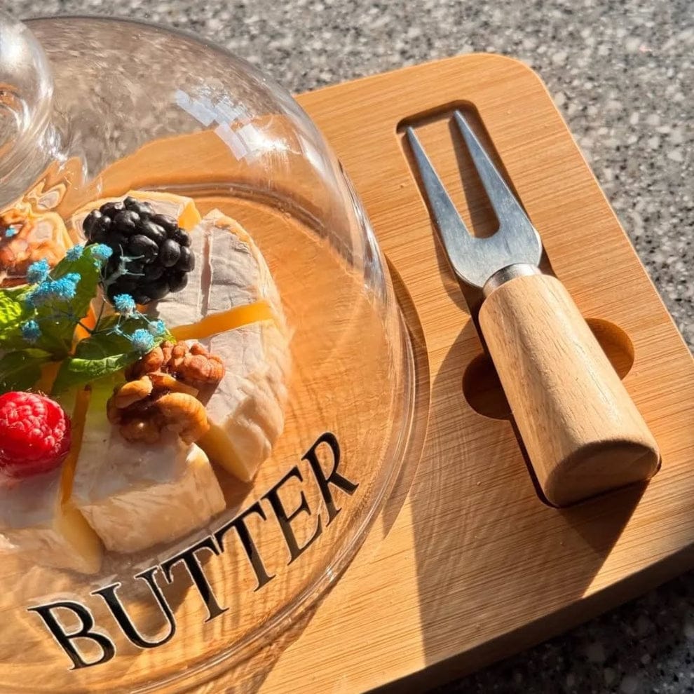 Jar Tray with Lid Cheese Storage Box Dessert Dish Box