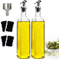 Transparent Glass Olive Oil Bottle Leakproof Kitchen Seasoning Soy Vinegar Square Glass Bottle Kitchen Supplies New Dropshipping