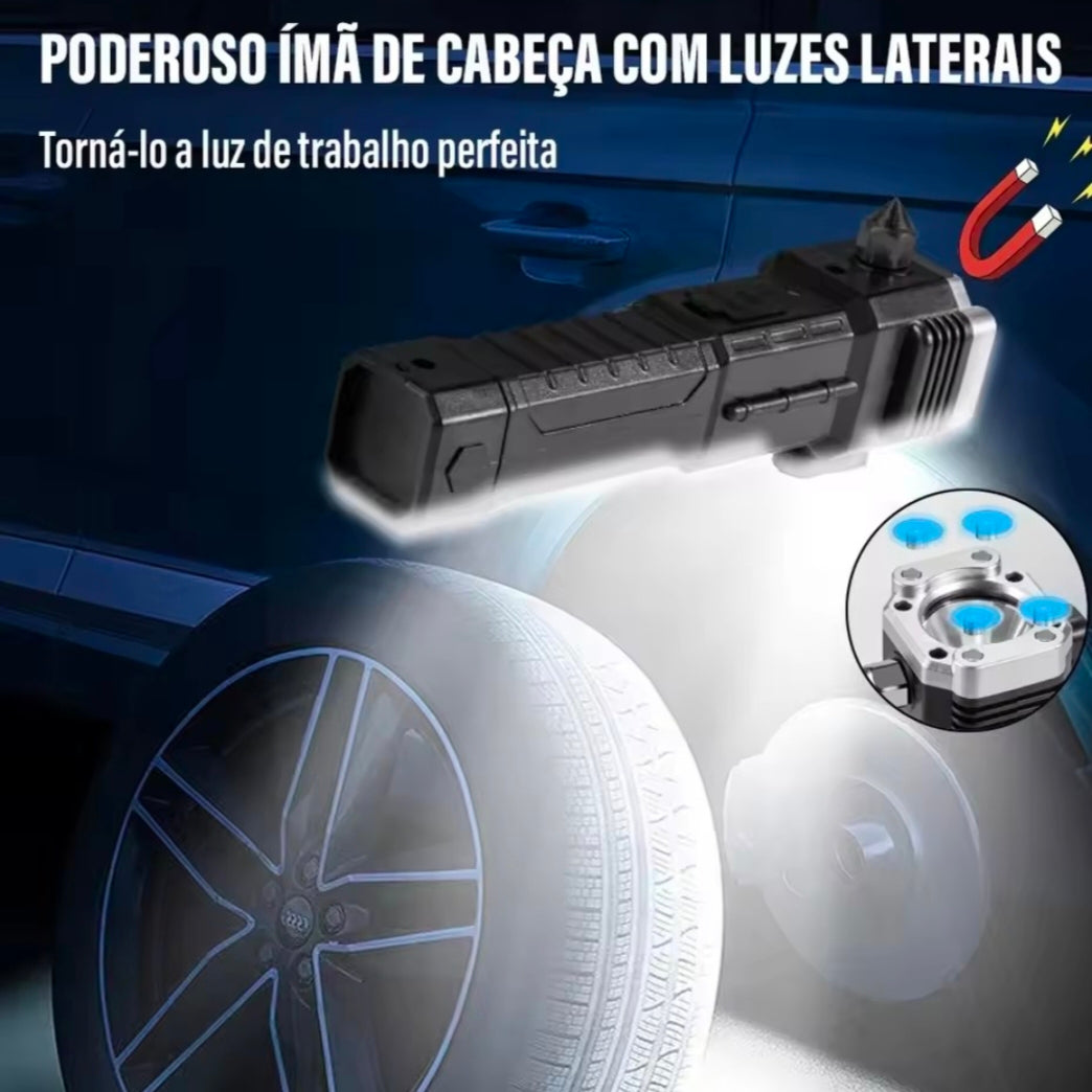 Car Safety Hammer with Flashlight LED Multi-Function Flashlight Emergency Car Escape Tool Window Glasses Breaker Seatbelt Cutter