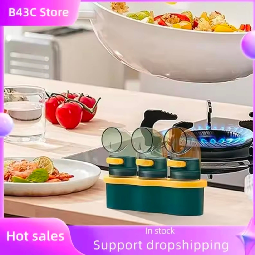 Precision Salt Dispenser Kitchen Seasoning Jar With Adjustable Pour Spout Quantitative Control Salt Shaker