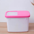 10kg Sealed Rice Storage Box Thickened Plastic Grain Bucket Moisture-Proof Insect-Proof Food Safe Container Pink