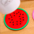 Creative Fruit Soft Rubber Round Coasters Pvc Non-slip Heat Insulation Coaster Anti-scald Table Mat Cup Mats Kitchen Things