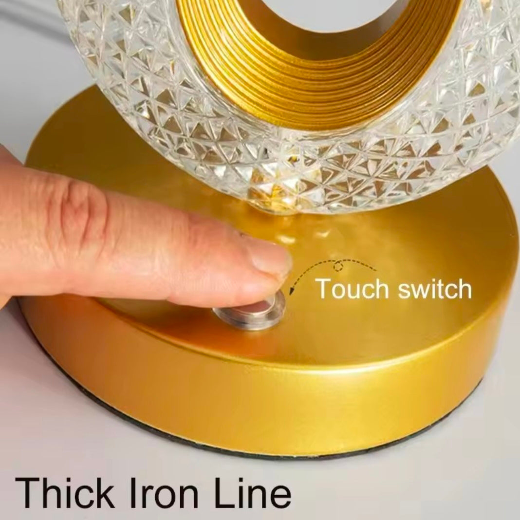 Touch 3D Crystal Moon Track Square Star Ball LED Night Light USB Rechargeable Galaxy Lamp Color Changing Kids Bedroom Home Decor