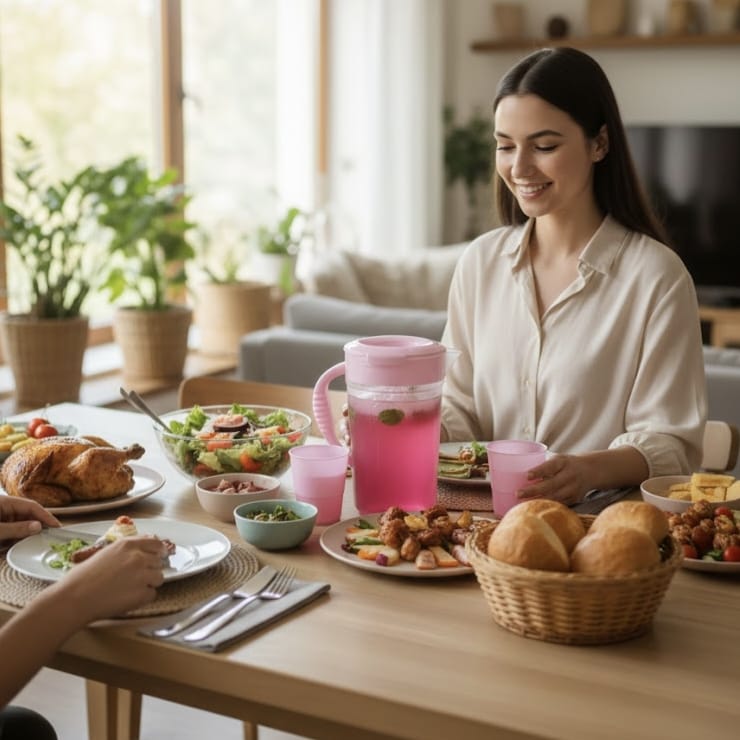 Plastic Jug & Glass Set Of 6 Pieces, Korean Jug Set Of 300 ML, Best Quality