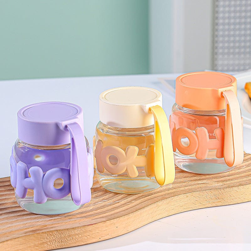 Cute Glass Bottle With Silicone Grip