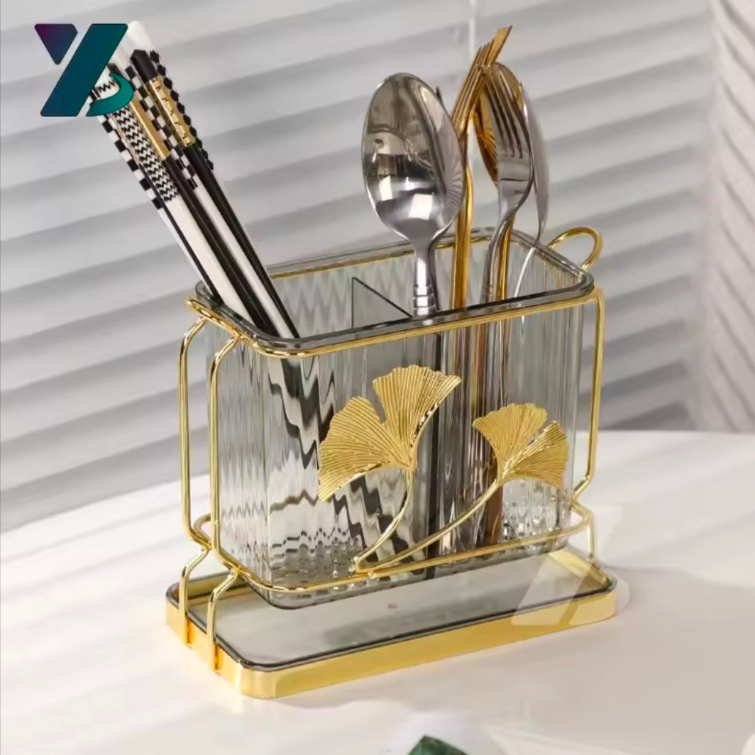 Home Restaurant Creative Rectangular Chopsticks With Drain Plate and Fan Bladet