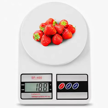 Digital Kitchen Scale 22lb/10kg Capacity, Stainless Steel

Food Scale with oz/g Units | Replaceable Battery Power |