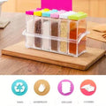 6Pcs/Set Spice Jar Seasoning Box Kitchen Spice Storage Bottle Jar Transparent PP Salt Pepper Cumin Powder Box Kitchen Tool