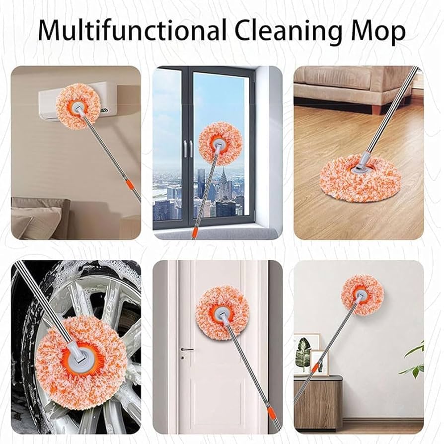 Wet Dry Dual -Use Mop Telescopic Tot Mop Features A segmented Splicing Design allowing For Easy Switching Between High