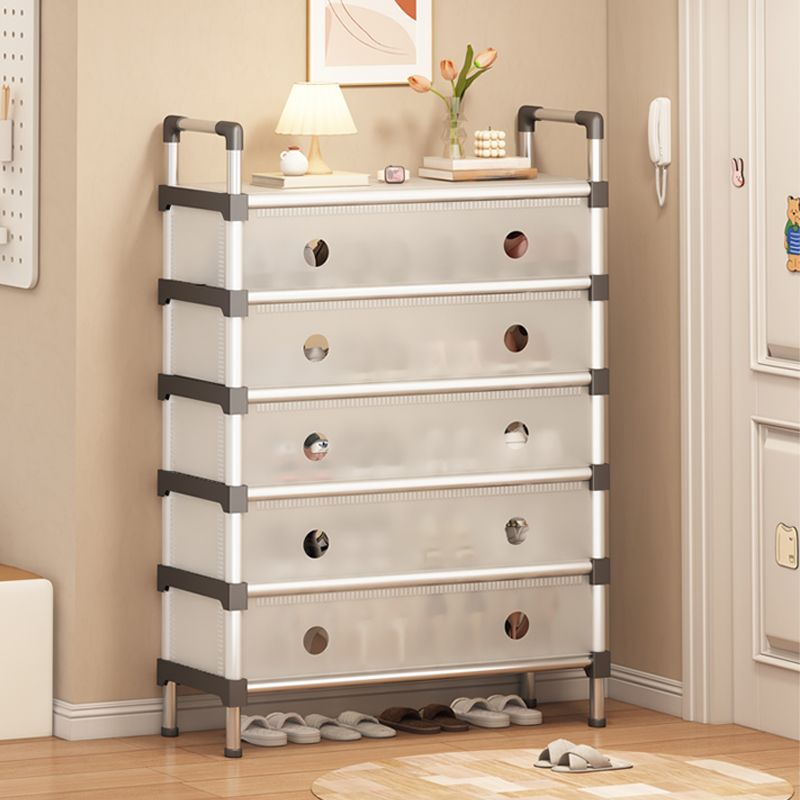 Simple Multilayer Shoes Rack Assemble Space-Saving Shoe Cabinet with Dustproof Diaphragm Home Organizer Storage Stand