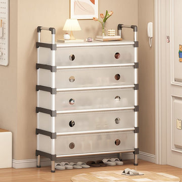 Simple Multilayer Shoes Rack Assemble Space-Saving Shoe Cabinet with Dustproof Diaphragm Home Organizer Storage Stand