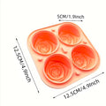 3D Rose Ice Molds, Flower Shape Ice, Silicone Rubber Fun Ice Ball Molds Maker for Juice Whiskey Chilling Cocktails, Ice Cube Trays