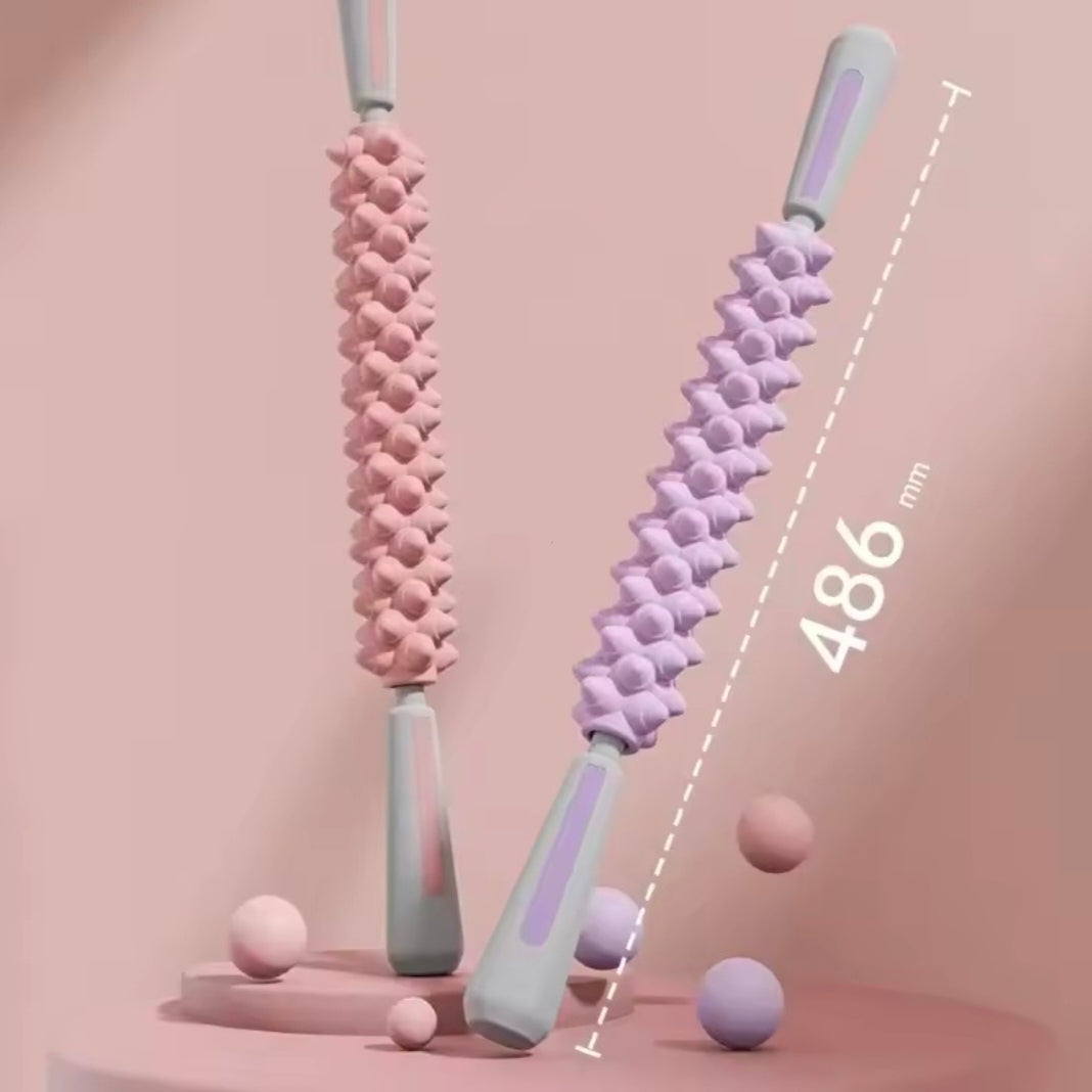 Yoga Massage Stick Yoga Fitness Wolf Teeth Muscles Massage Stick Calves Thighs Quadriceps Arm Forearm Relaxation Artifact Roller