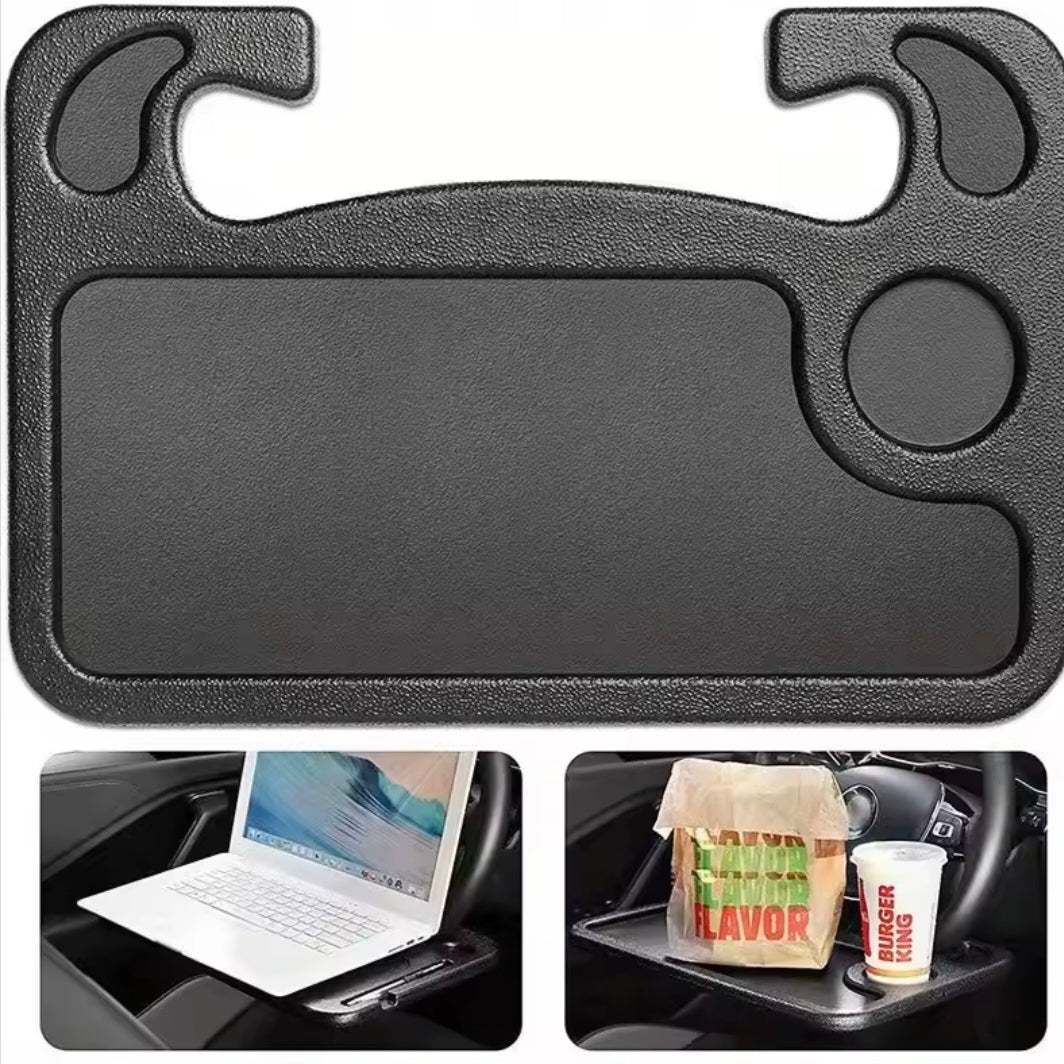 1pc Multifunctional Car Steering Wheel Tray Table Steering Wheel Storage Rack Storage Board Card Table Car mounted dining tray