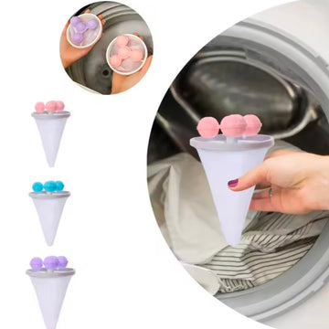 3pcs Laundry Hair Remover Washing Machine Washing Machine Hair Remover Floating Velvet Filter Bag Lint Pet Hair Catcher Durable